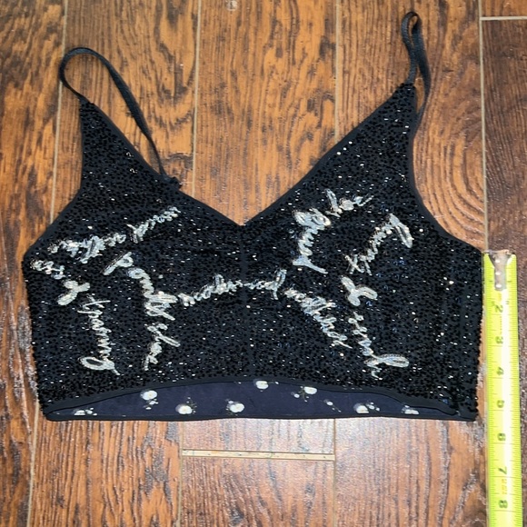 Beaded top with side zip •Sample• Size 6 H&M Studio S/s 2017 - Picture 9 of 10